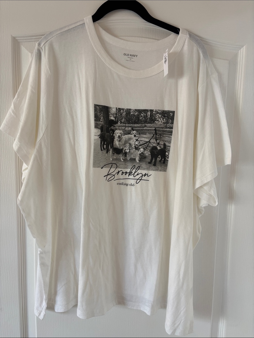 NWT Old Navy Women’s Short-Sleeve Dog Walking 'Brooklyn' Graphic Tee SZ 4X